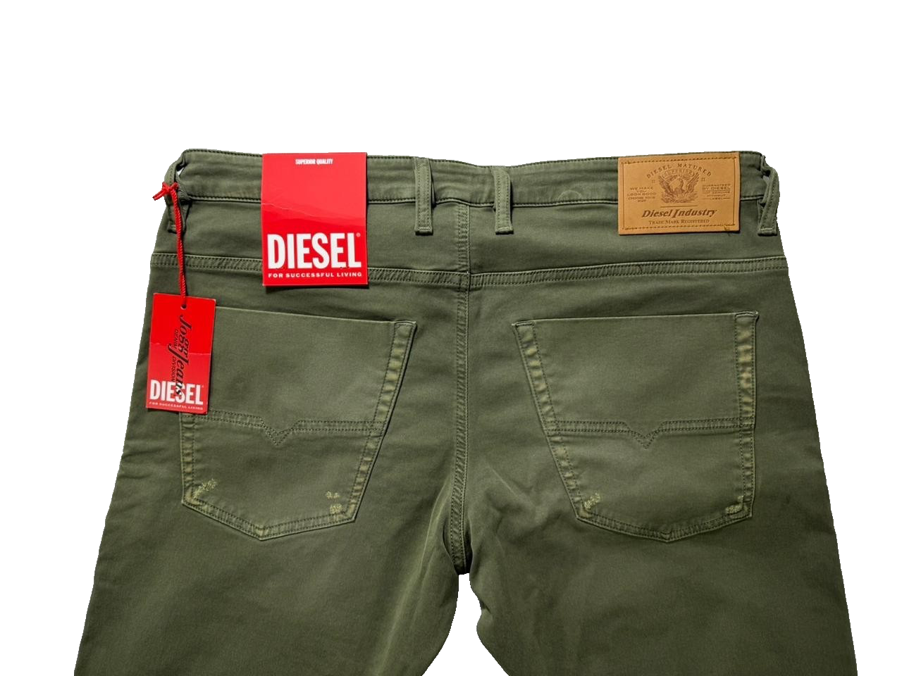 Diesel Krooley Jogg Jeans – Olive Green | Size 36 | Pre-Loved
