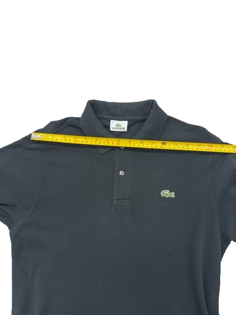Lacoste Classic Fit Long Sleeve Polo Dark Grey Sz 4 Cotton Pique Men's