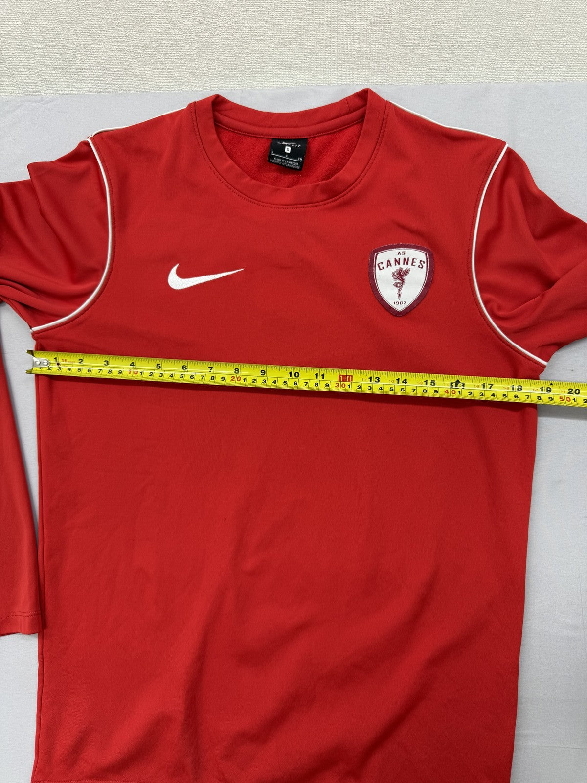 Nike Men's Red Dri-FIT Long Sleeve S Sport Crewneck Tee