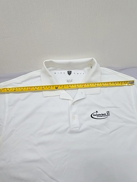 Nike Golf Unisex White Short Sleeve Polo Shirt Size TG Golf Pique