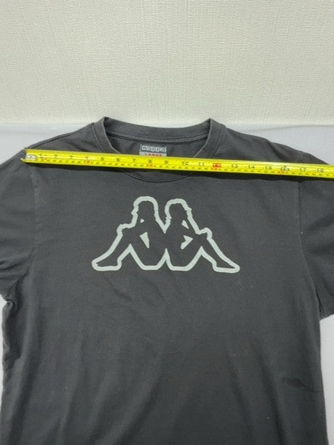 Kappa Men's Black Large Short Sleeve T-Shirt 100% Cotton Logo