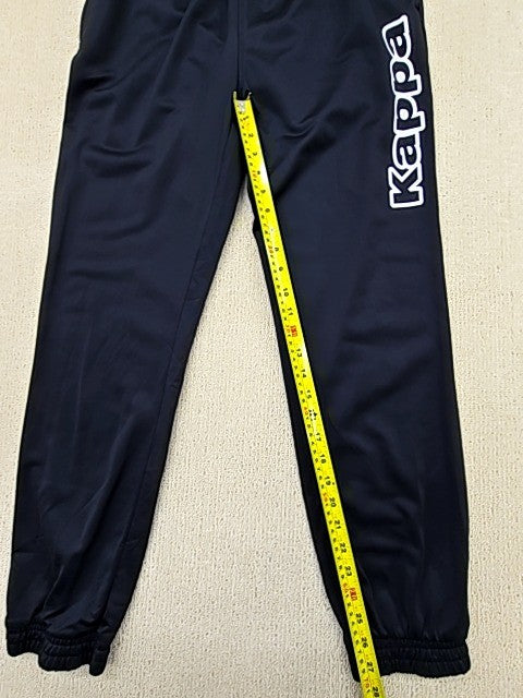 Kappa Men's Black Track Training Pants Size M Tapered Drawstring