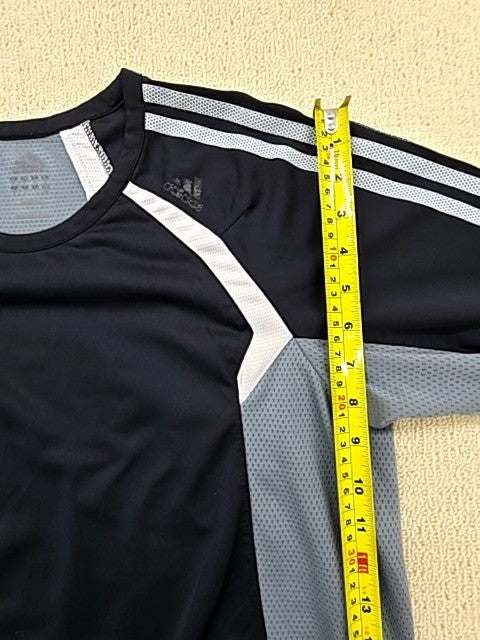 Adidas Men's Black 3 Stripes Long Sleeve Crewneck T-Shirt Size L
