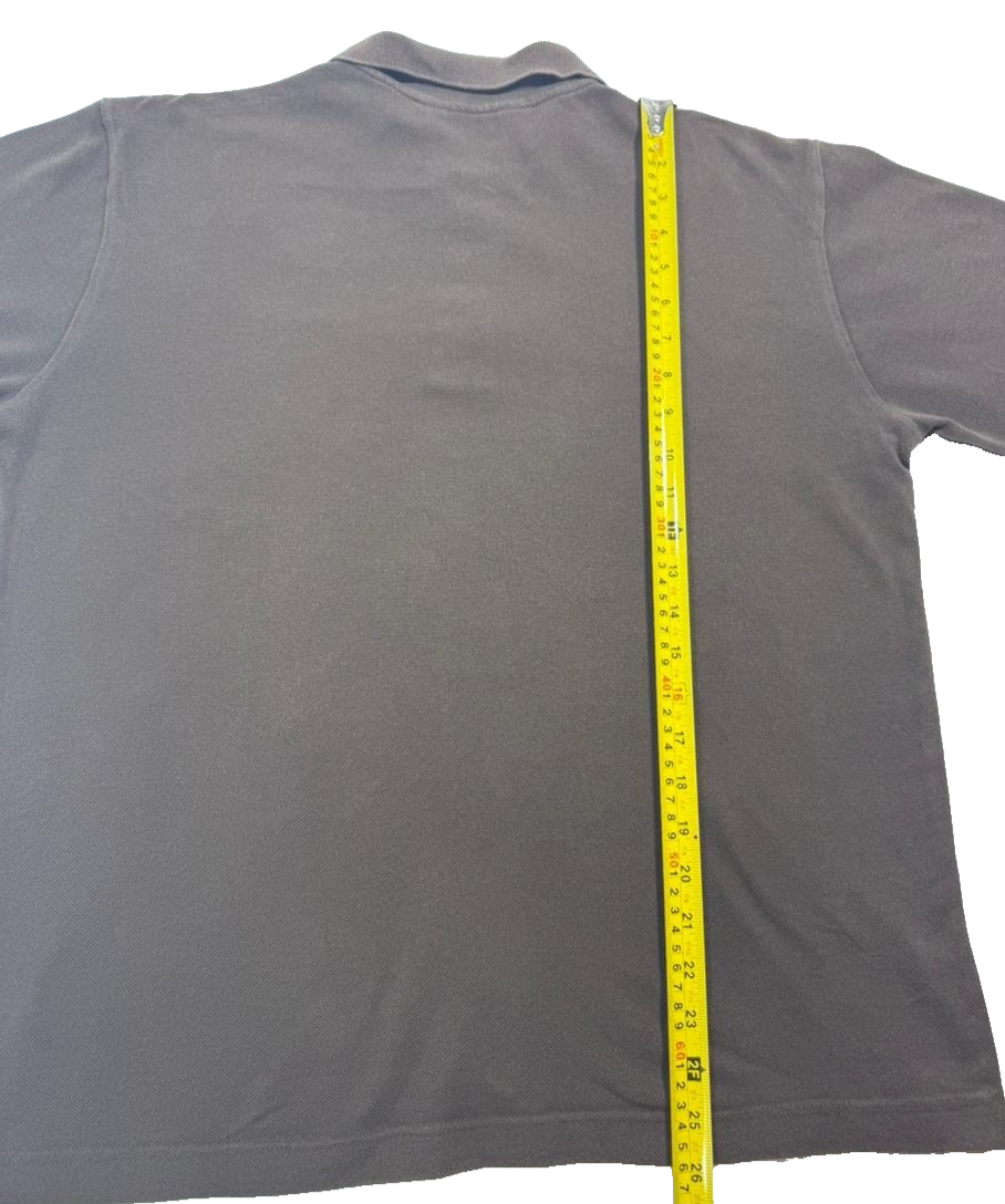 Kappa Men's Brown Long Sleeve Pique Polo Embroidered Logo Size M