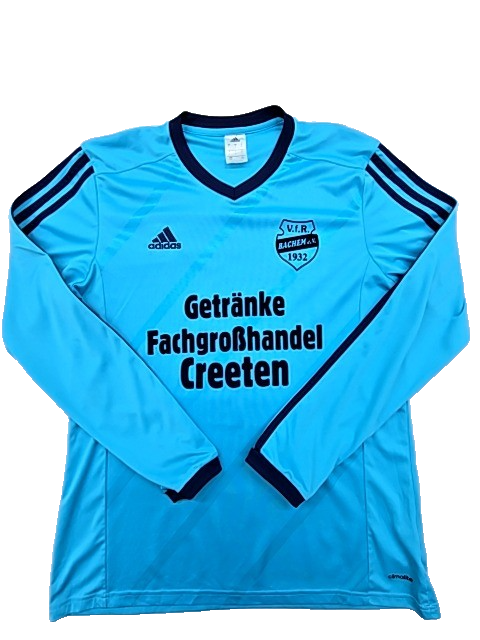 Adidas Men's Light Blue Long Sleeve V-Neck Sports Jersey Size L