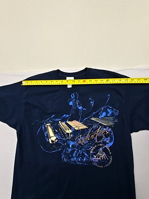 Alstyle Men's Navy Rock And Roll Hall Of Fame T-Shirt Size L Cotton