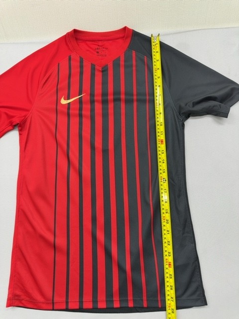 Nike Striped Division Dri-FIT Red/Black V-Neck Jersey M Slim Fit