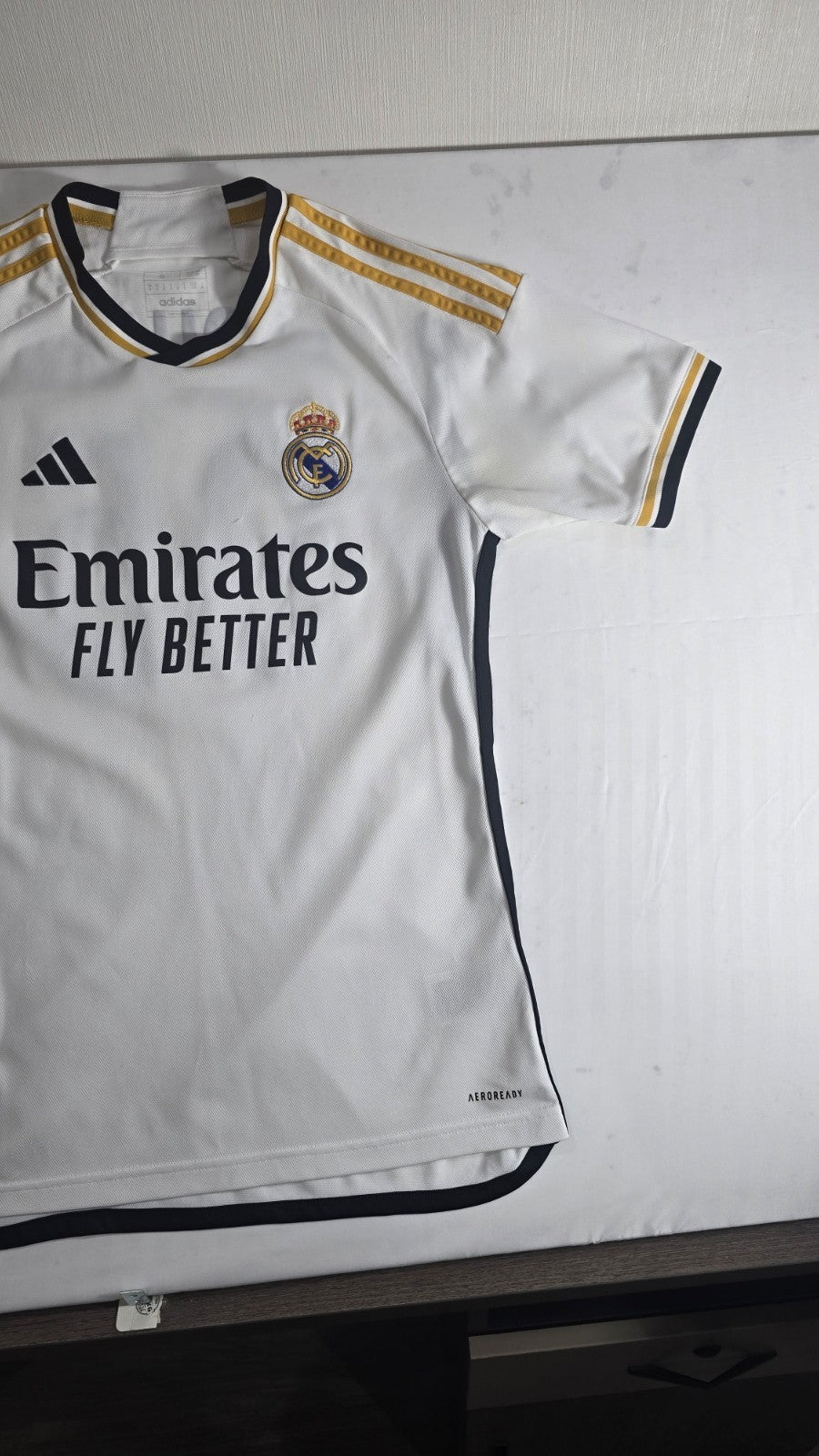 Adidas Real Madrid Jersey Men's Small White Edouard 95 Fly Better