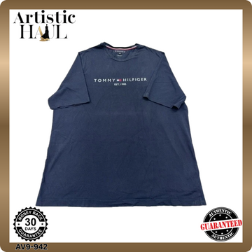 Tommy Hilfiger Men's Navy Organic Cotton T-Shirt 3XLT Crew Neck