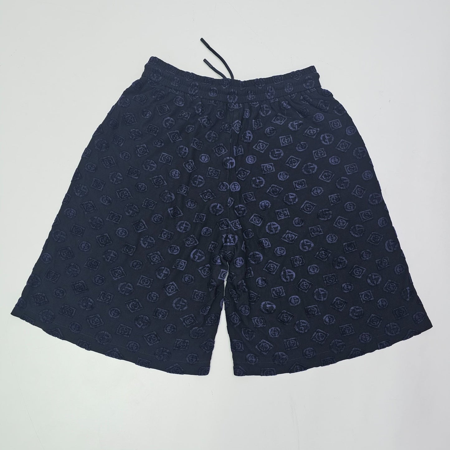 Giorgio Armani Cotton Bermuda Logo Shorts In Black 50 BNWT