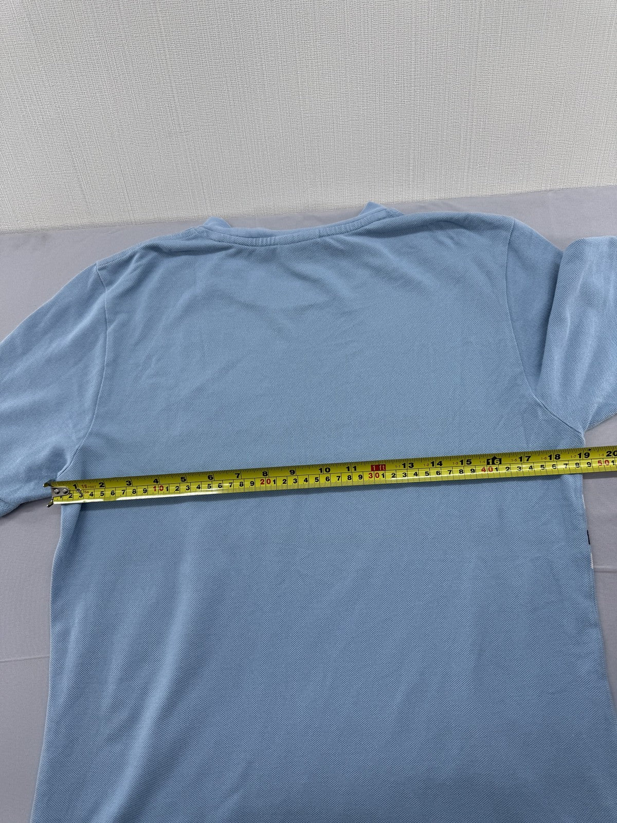 Lacoste TH361S Light Blue Striped Cotton T-Shirt Men's Size 4 Japan
