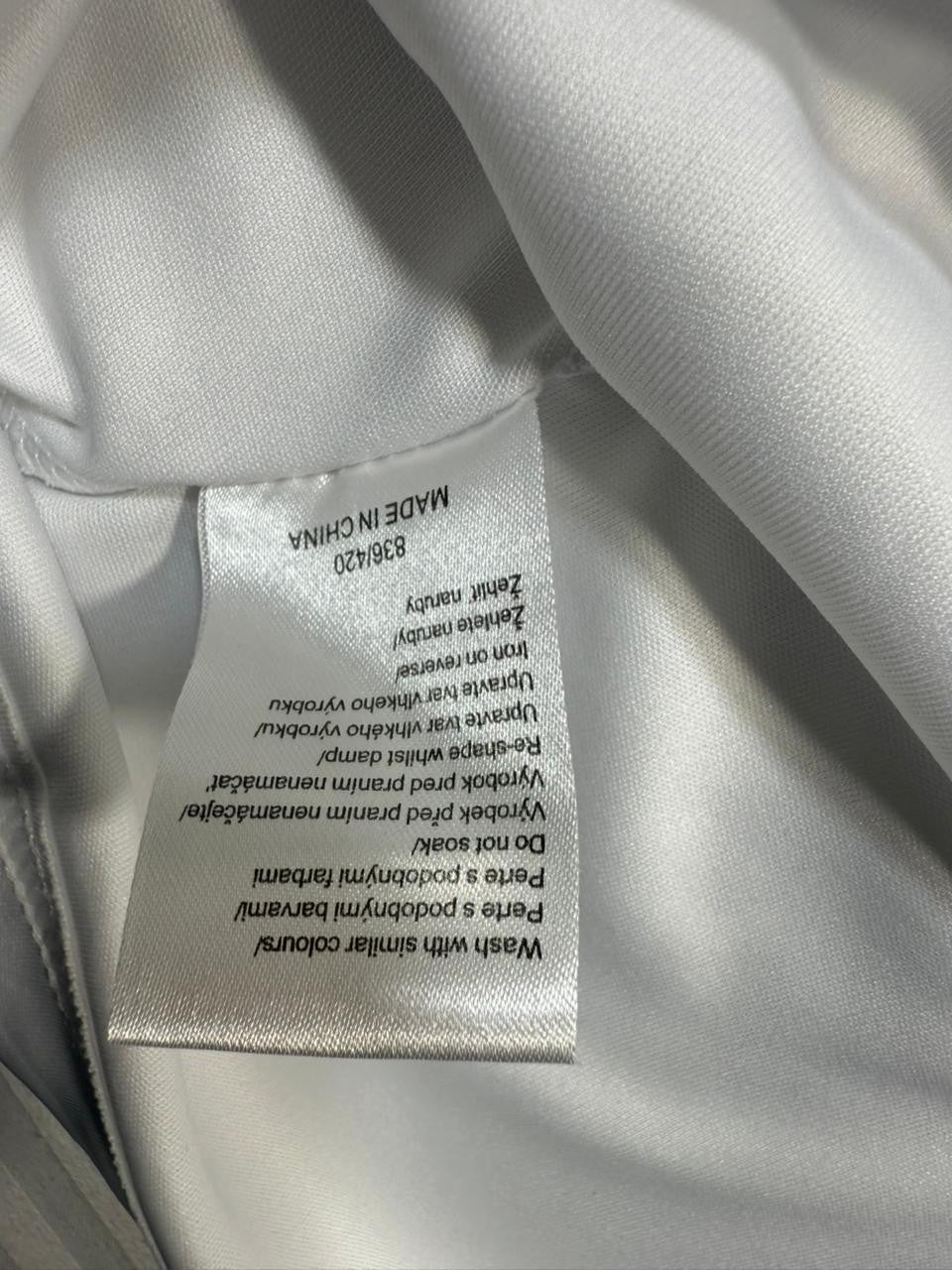 White Football Jersey With A Sponsor Logo - Size XL