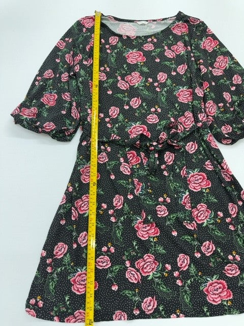 Roses Floral Girls Black Dress product image 5