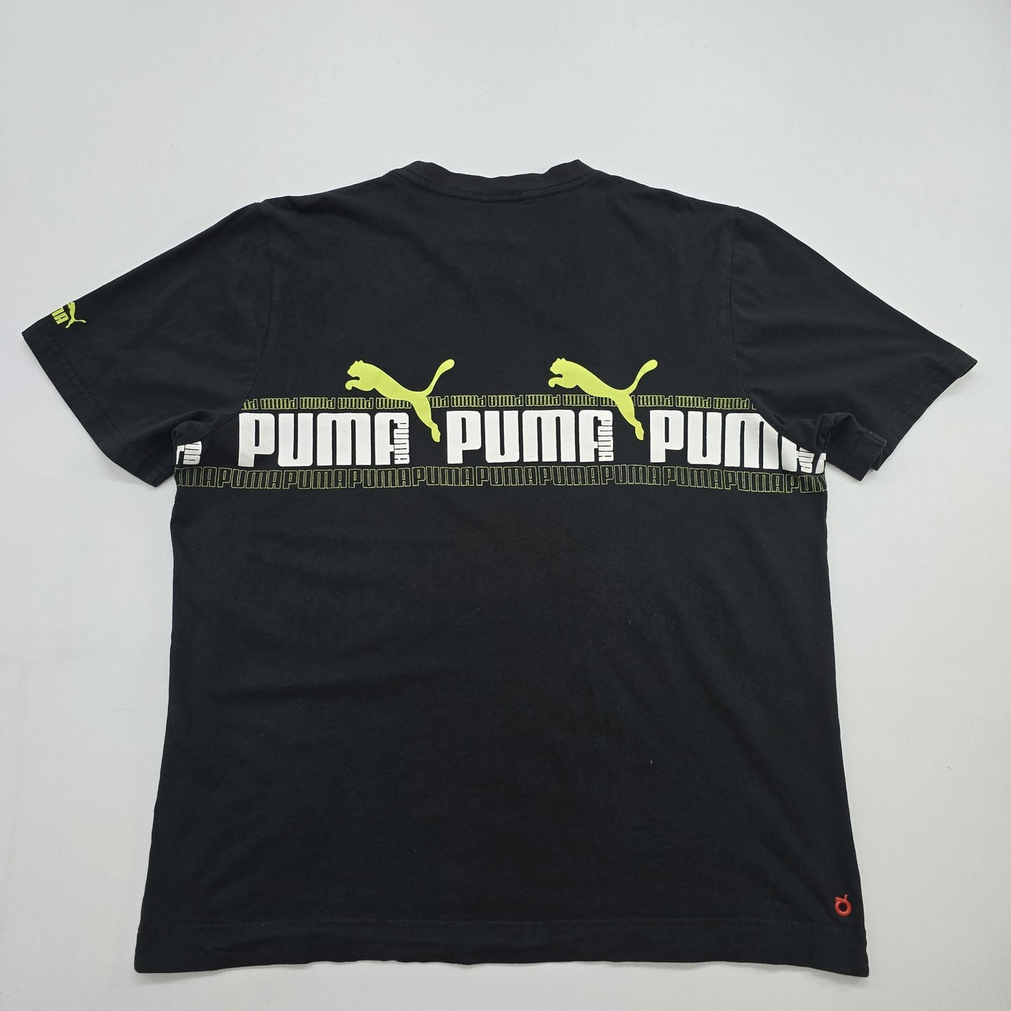 PUMA Men's Black Graphic Logo Cotton T-Shirt Size XL Regular Fit
