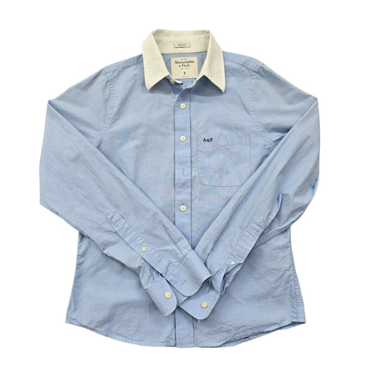 Abercrombie & Fitch Men's Blue Shirt – Size S, Long Sleeve