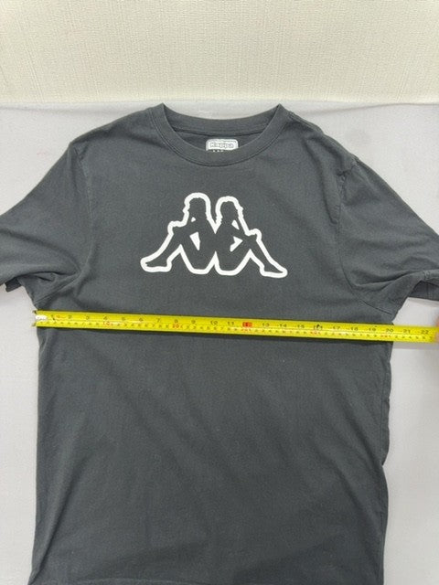 Kappa Men's Black Large Short Sleeve Cotton T-Shirt Logo Crew Neck