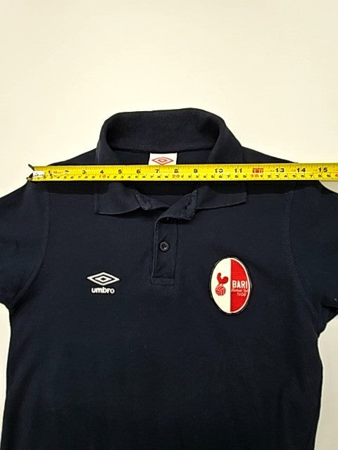 UMBRO Men Black Polo Shirt Logo Waffle Knit Size XS EU Italy Condition