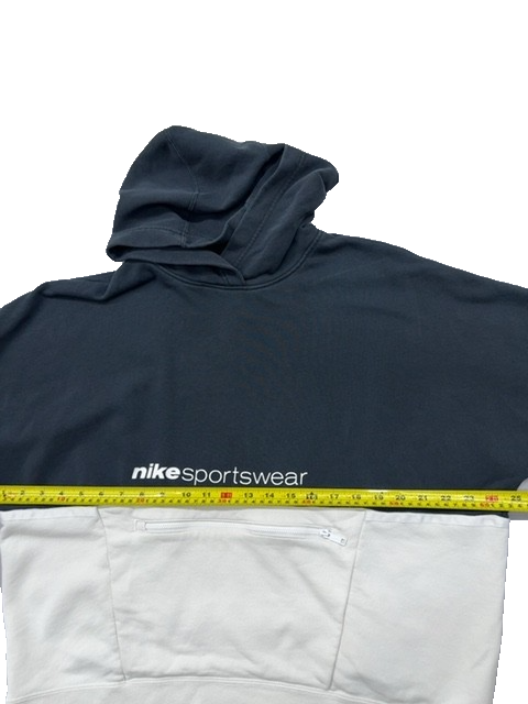 Nike Men's Black/White Color Block Pullover Hoodie Size M