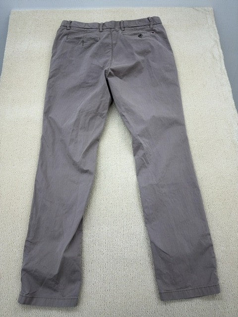 Tommy Hilfiger Men's Gray Denton Straight Chino Pants 34/32 Stretch