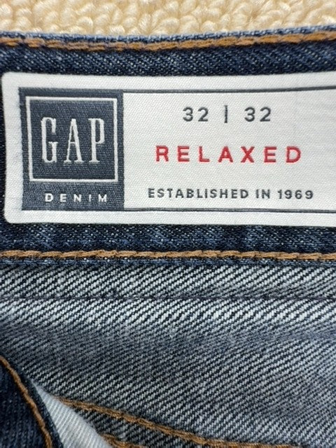 Gap Men's Blue Relaxed Denim Jeans 32X32 Cotton