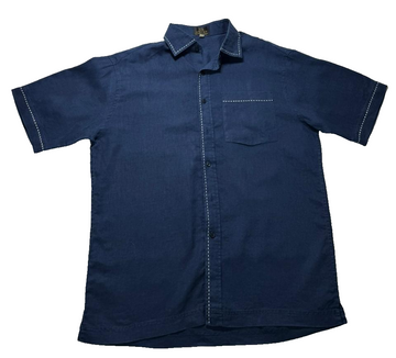 Gucci Navy Blue Short Sleeve Men's T-Shirt | L | Botton Down