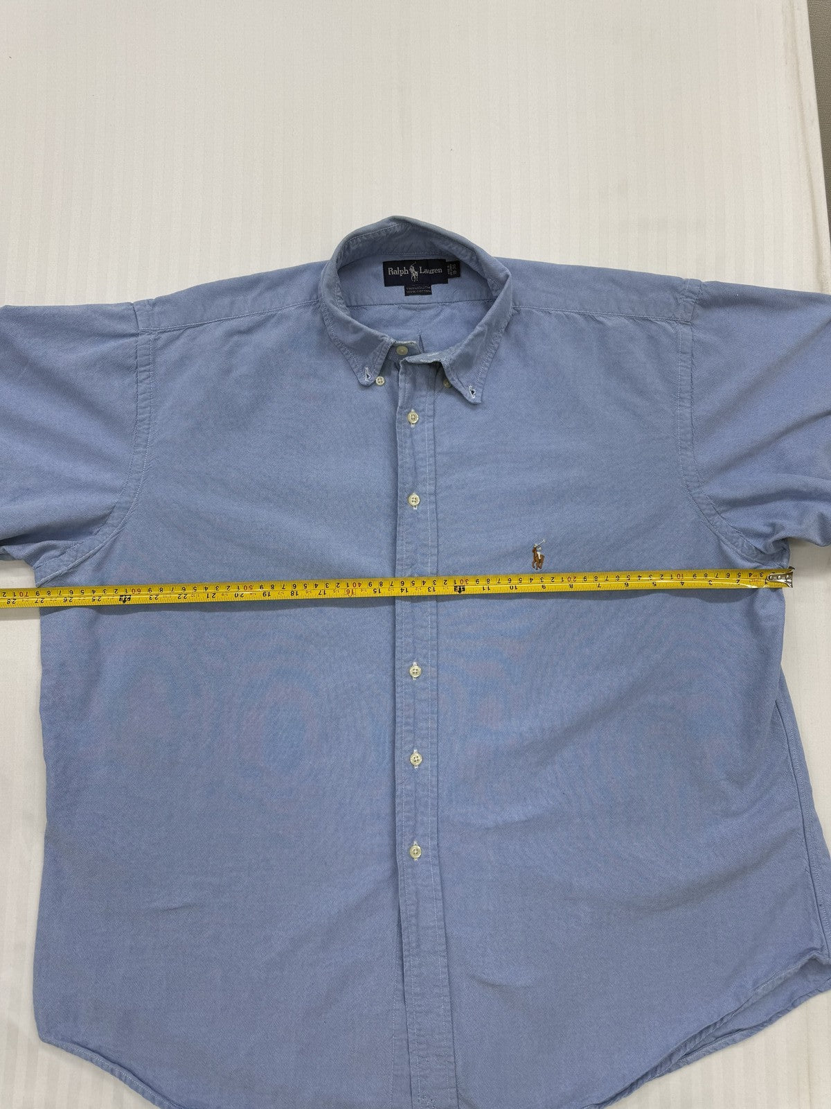 Ralph Lauren Men Light Blue Chambray Button-Up 2XL