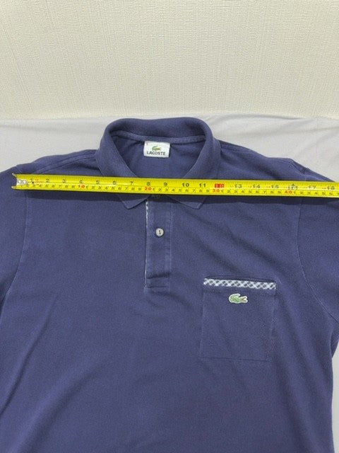 Lacoste L.12.12 Navy Blue Men's Polo Sz 5 Cotton Pique Short Sleeve