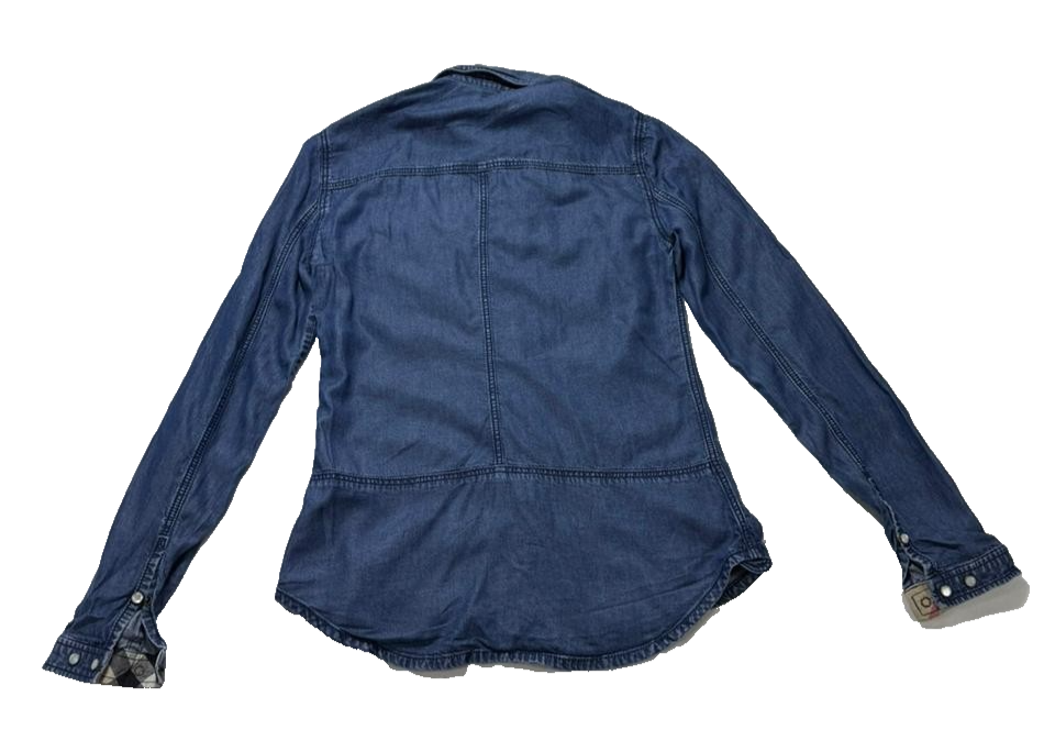 Burberry Brit Blue Denim Button Front Shirt | Size: XS
