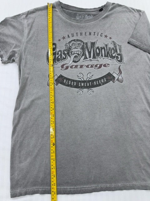 Gas Monkey Garage Men's Gray Monkey Graphic T-Shirt XL Vintage