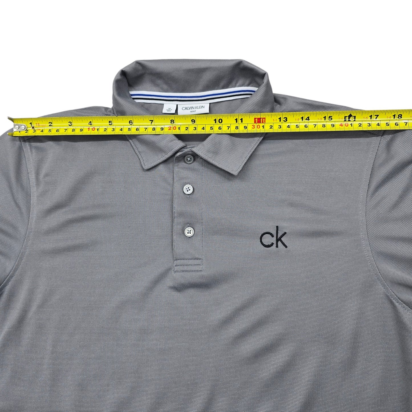 Calvin Klein Men Gray Polo Shirt size M product image 5