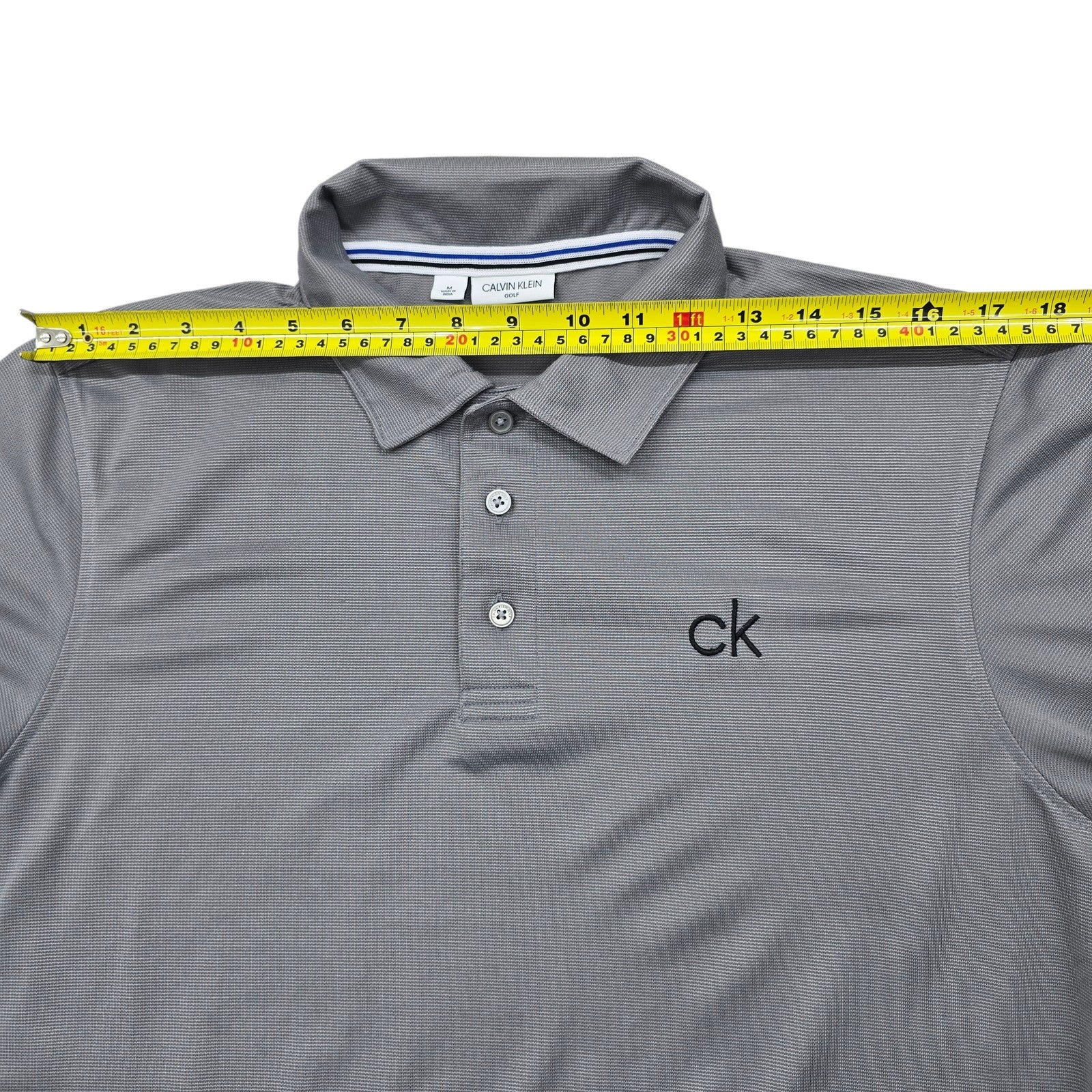 Calvin Klein Men Gray Polo Shirt size M product image 5