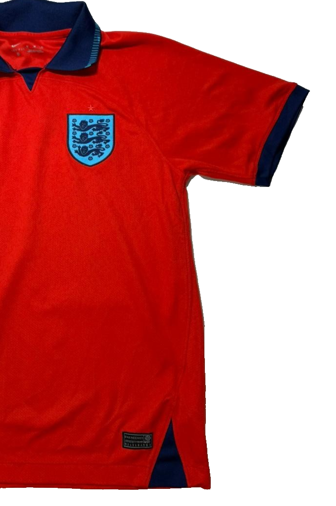 Nike England Away Football Shirt Red Men's Medium 100% Polyester