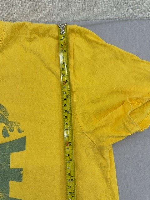 Reebok CrossFit Yellow Cotton T-Shirt M Short Sleeve Round Neck