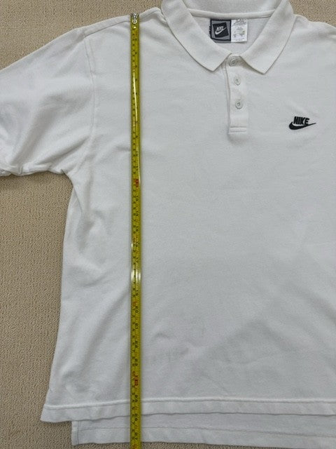 Nike Men's White XL Short Sleeve Polo Shirt 100% Cotton Pique F30104TWA