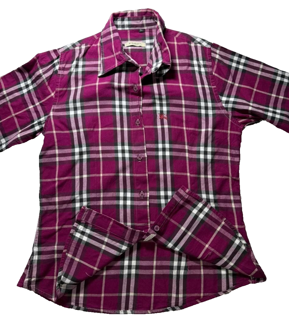 Burberry Brit Shirt Men's Check Plaid Long Sleeve Tartan Casual | XL