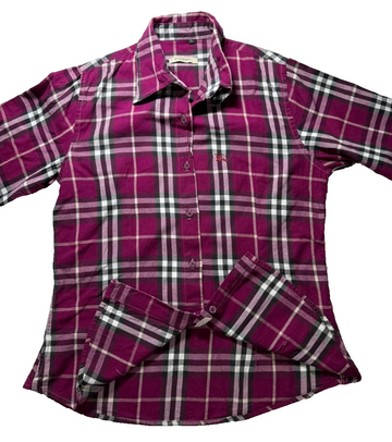 Burberry Brit Shirt Men's Check Plaid Long Sleeve Tartan Casual | XL
