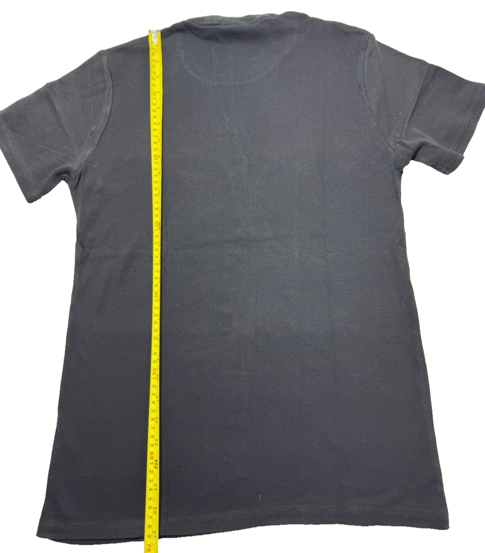 Tommy Hilfiger Men's Black Tee Flag Stripe Logo Short Sleeve Size XL
