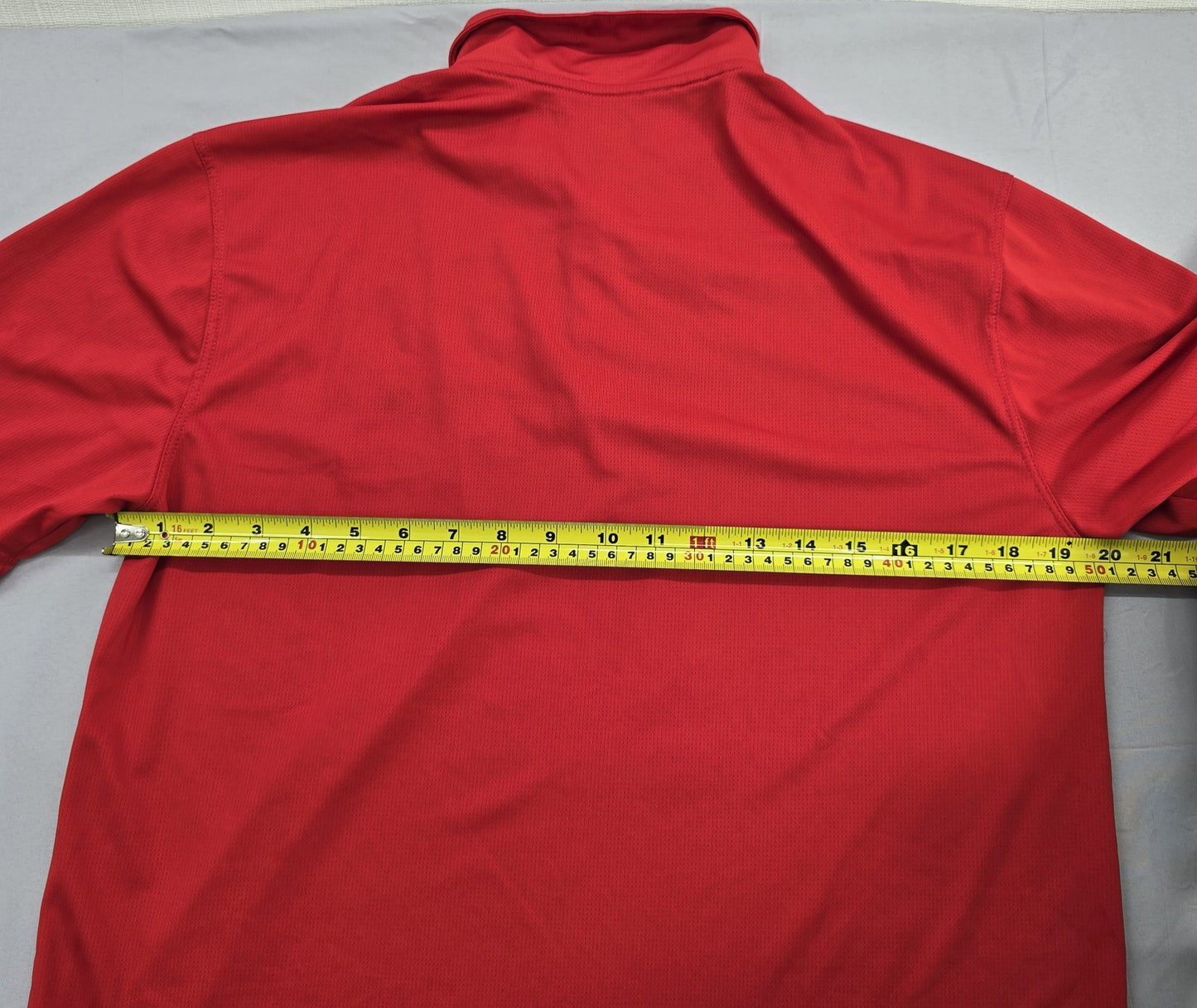 Nike Men's Red Dri-FIT Polo Shirt Size M Short Sleeve Button-Down