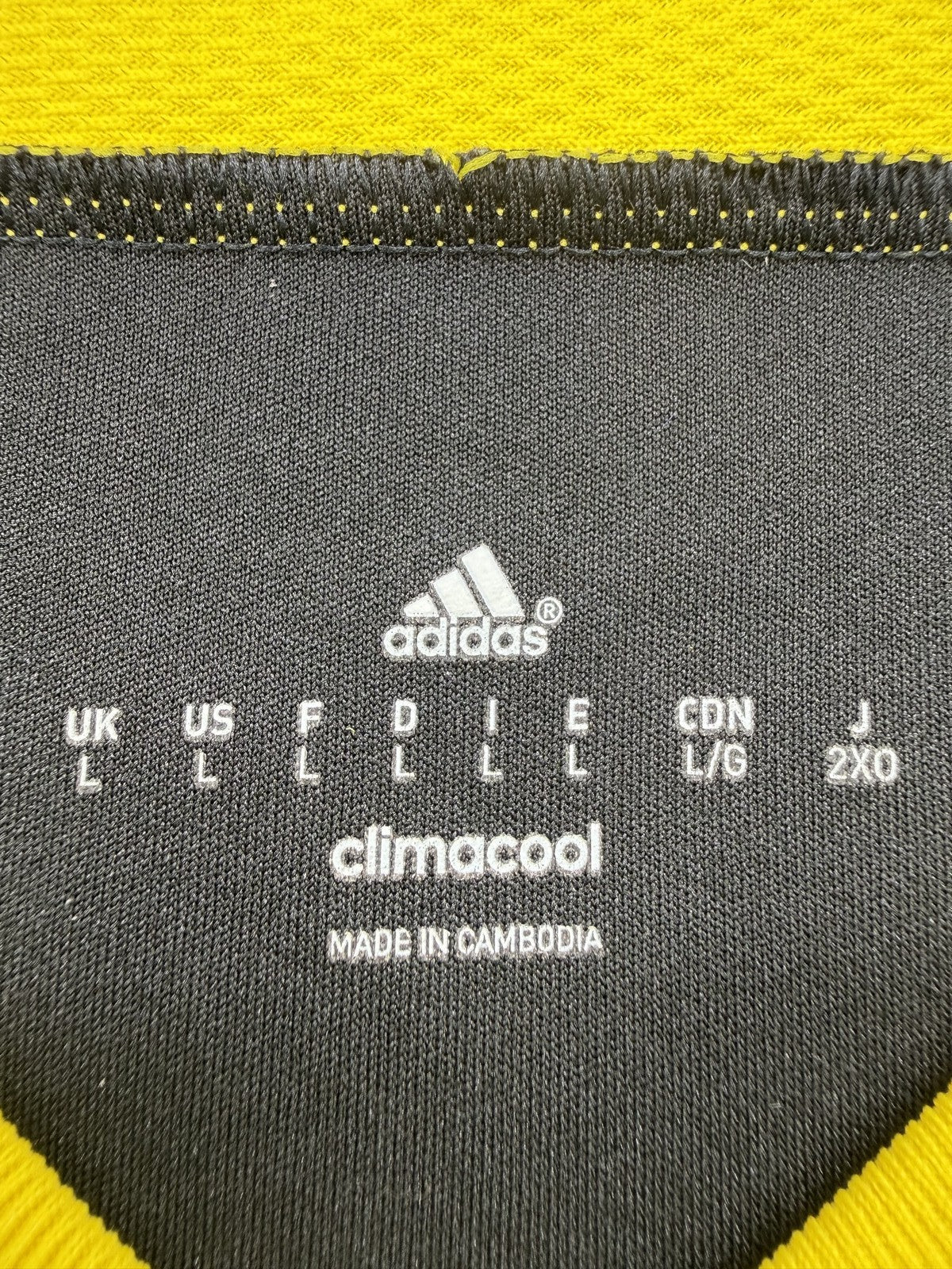 Adidas VfR Bachem Women's L Black/Yellow Climacool Away Jersey(#12)