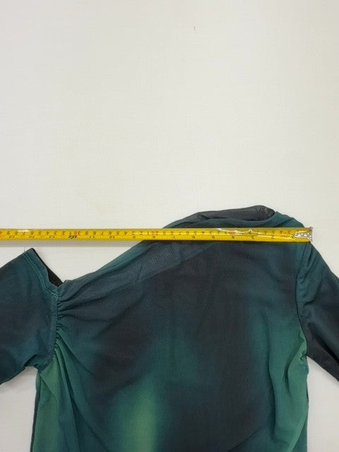AMISU Women Teal Off Shoulder Ruffle Blouse Size M Pullover Knit