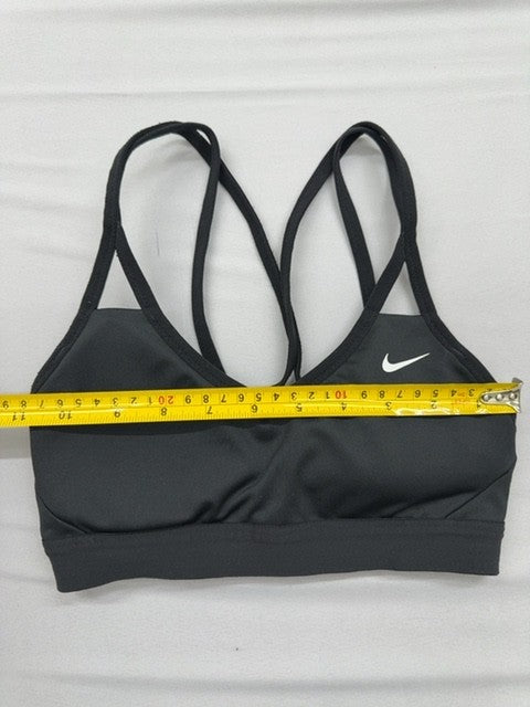 Nike Women's Black Swoosh Sports Bra Size S Padded Dri-FIT Racerback
