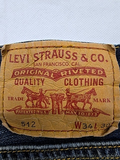 Levi's 514 Straight Fit 34x32 Stretch Medium Wash Jeans