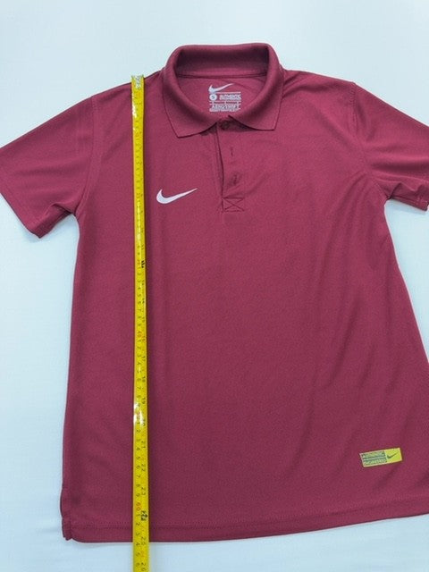 Nike Boys Maroon AeroSwift Quick Dry Polo Shirt Big Kid Size S