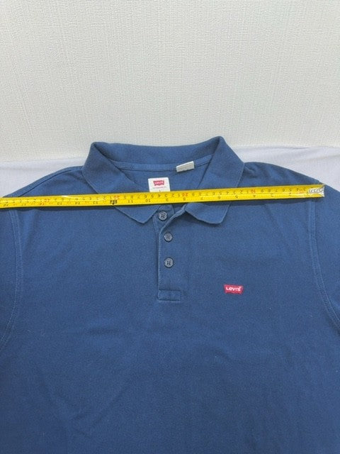 Levi's Men's Blue Polo Shirt Size L Short Sleeve Cotton
