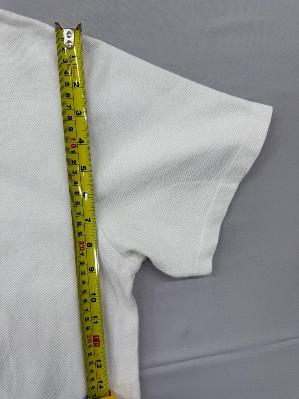 Champion XXL White Short Sleeve Polo Shirt Denim Collar Pocket Cotton