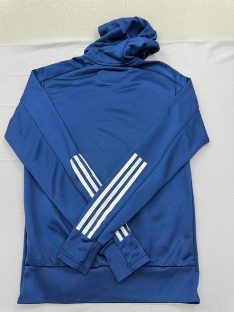 Adidas Men's Navy Full Zip Hoodie Size L 3-Stripes Polyester