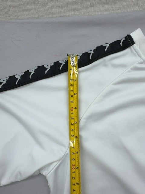 Kappa Unisex White Track Jacket Medium Zipper Polyester Activewear