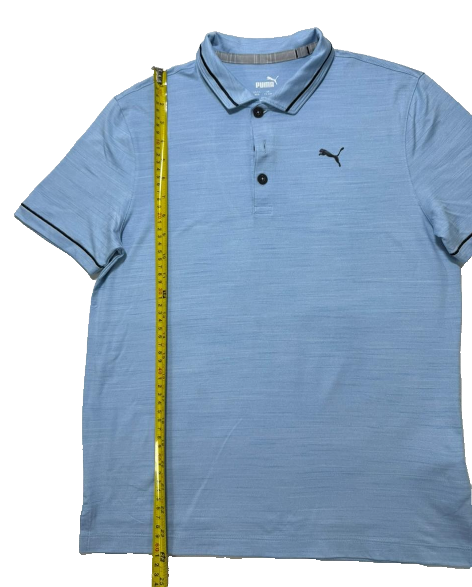 Puma Golf Men's Standard Cloudspun Monarch Polo, Placid Blue - Size M
