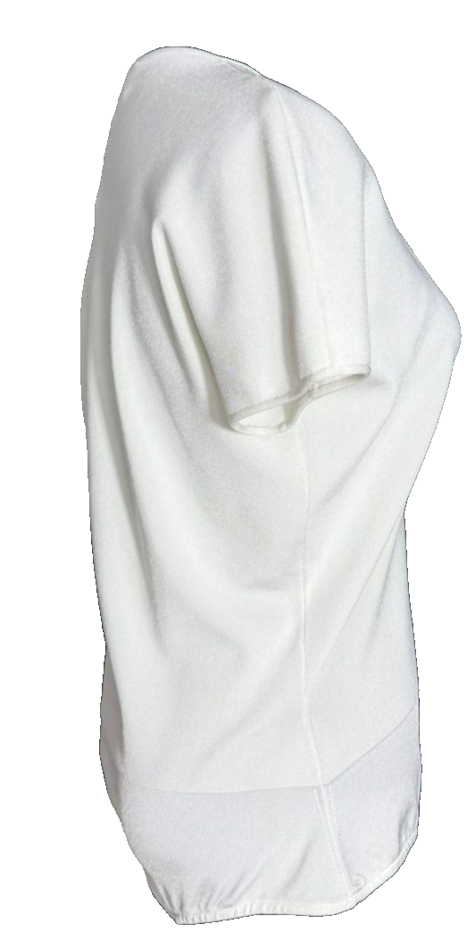 Bnwt Giorgio Armani Women�S Short Sleeve V-Neck Button Detail Bodysuit Size 46