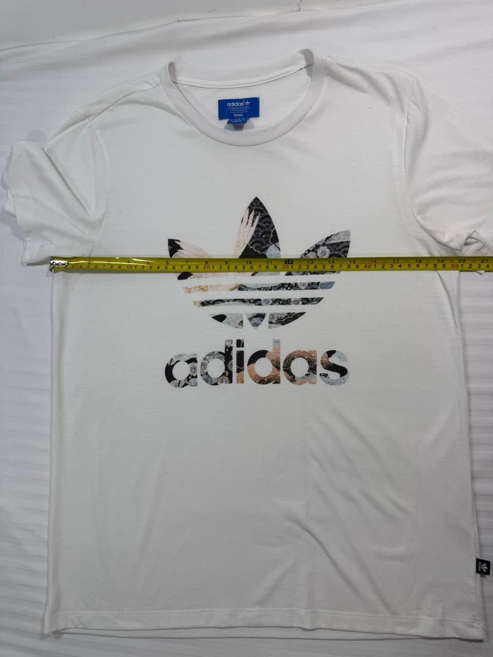 Adidas Originals Rita Ora White Smoke Trefoil T-Shirt - Size S